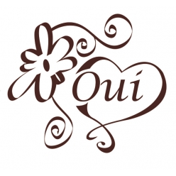 tampon en bois mariage fleur coeur