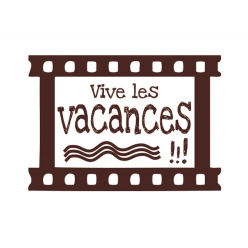 tampon en bois vive les vacances