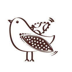 tampon en bois oiseau 1