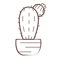 tampon en bois cactus