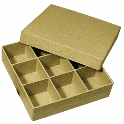 boite 9 compartiments 14x14x35cm fsc