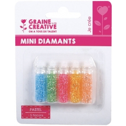microbilles mini diamants pastel 5 flacons