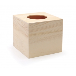boite a mouchoirs cube en bois