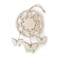attrape reve papillon en bois