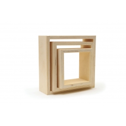 etageres carrees en bois gigognes x3