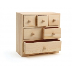 commode 6 tiroirs en bois
