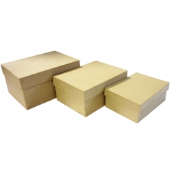 boites gigognes rectangles papier mache x3