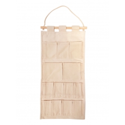 vide poche 13 cases en coton a decorer 62cm