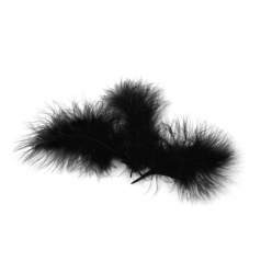 plumes marabout noires 10 plumes 18 cm