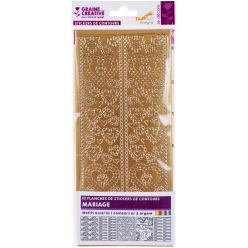 lot de 10 peel off s or et argent  mariage