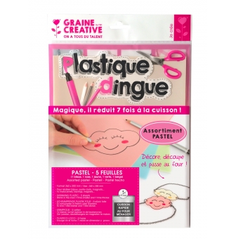 plastique dingue couleurs pastel 5 feuilles