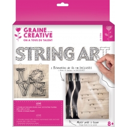 tableau de fil tendu string art love 22cm