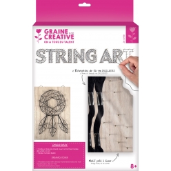 tableau de fil tendu string art attrape reve 20x30cm