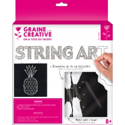 tableau de fil tendu string art ananas 22cm