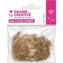 clou dore pour string art tableau de fil tendu x100