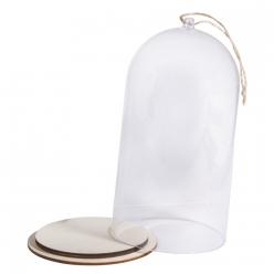 cloche en plastique avec socle o11cm x 19cm