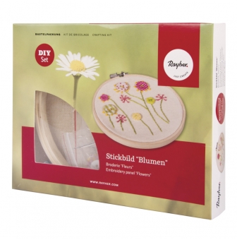 kit d initiation broderie fleurs 13 cm o