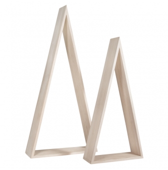 cadre en bois triangle 20 et 26 cm