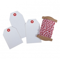 etiquettes pour cadeaux blanches 18 avec cordon