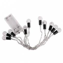 chaine lumineuse led boules interieur 170 cm blanc chaud