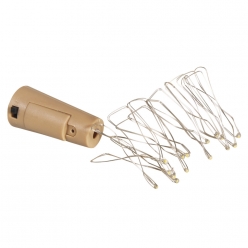chaine lumineuse led bouchon 140cm blanc chaud
