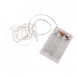 mini chaine lumineuse 20 lumignons led 220cm jaune minuterie