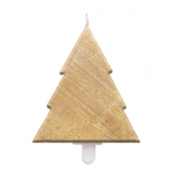 bougie sapin dore
