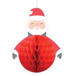 boule alveolee pere noel 28 x 36 cm