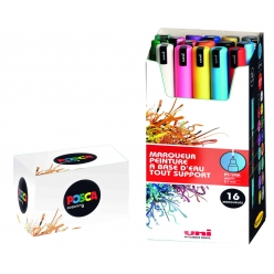 marqueurs posca pc1mr calibree extra fine dark 16 pieces