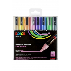 marqueurs posca pc5m conique moyenne pastel 8 pieces