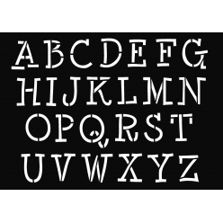 pochoir a4 alphabet majuscule fin