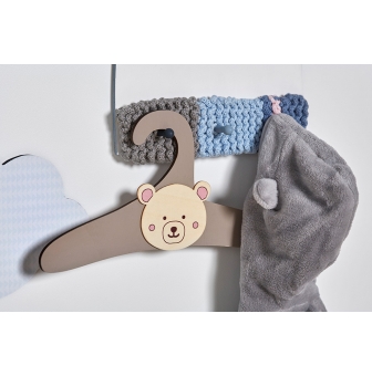 cintre bois tete nounours
