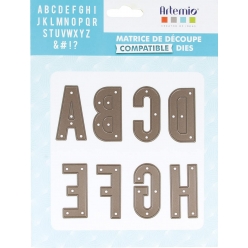 matrice de decoupe die alphabet en 5 feuilles