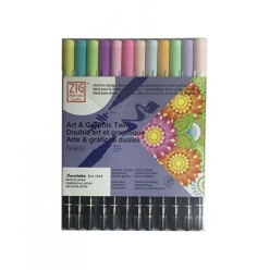 feutre zig artetgraphic 12 coloris pastel