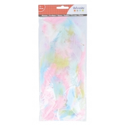 plumes colorees arc  en  ciel 10g