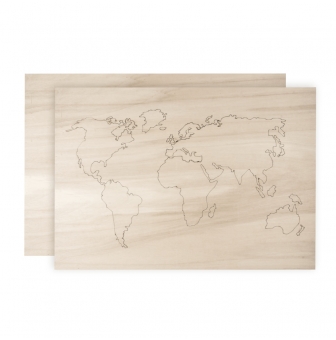 mappemonde en bois 2 plaques fsc 100