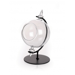 boule en verre ouverte 8cm avec support