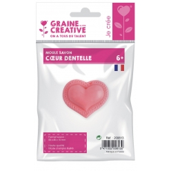 moule pour savon mini coeur dentelle