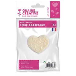 moule pour savon mini coeur arabesque