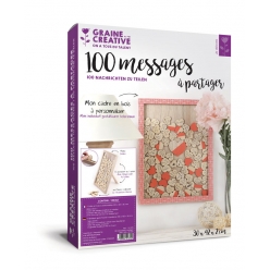idee mariage cadre a messages avec 100 coeurs bois