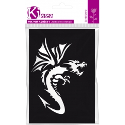 pochoir adhesif dragon 2 7x10 cm