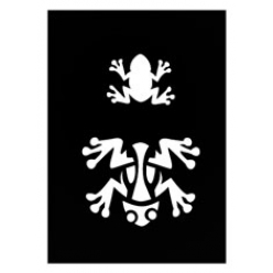 pochoir adhesif grenouille 7x10 cm