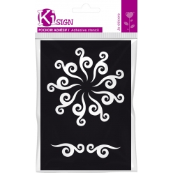 pochoir adhesif celtic soleil 7x10 cm