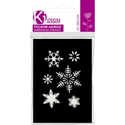 pochoir adhesif flocon de neige 7x10 cm