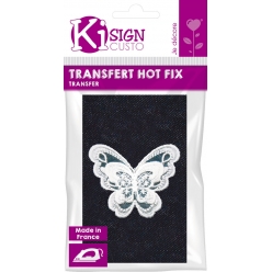 transfert thermocollant dentelle papillon n1 8x8 cm
