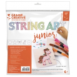 kit initiation enfant string art tableau de fil tendu nature