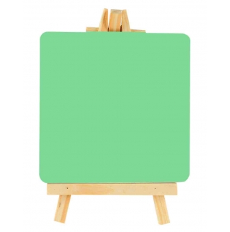chevalet et ardoise vert 10x10 cm