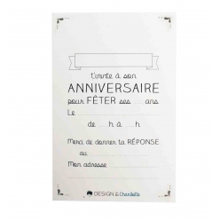 cartes d invitation et enveloppes 13x85 cm 8 pieces