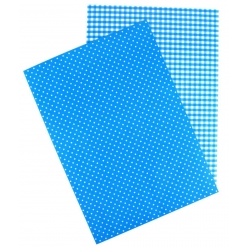 washi paper papier adhesif a4 2 feuilles vichy et pois bleu