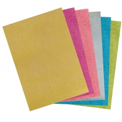 mousse eva thermoformable caoutchouc 6 couleurs pailletees